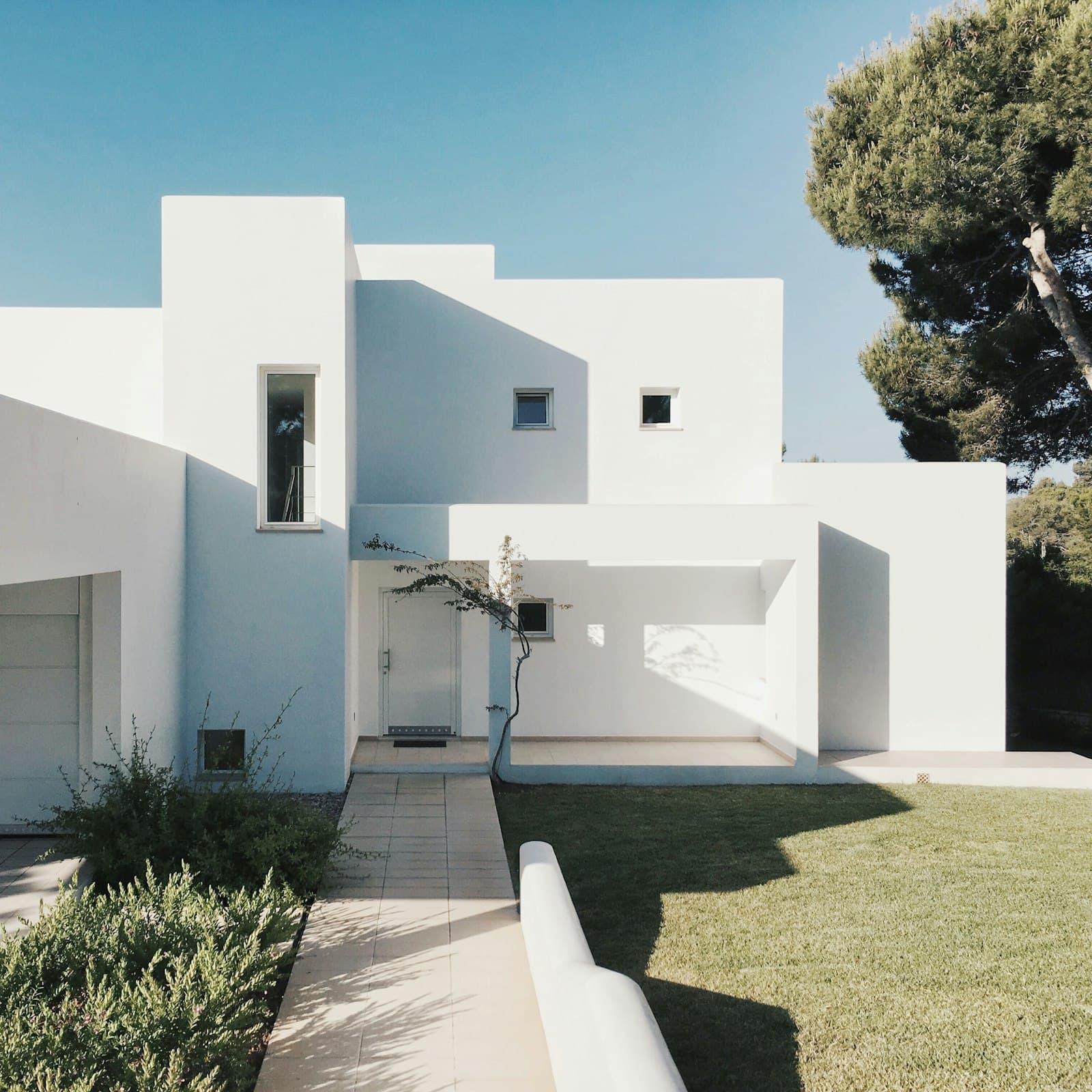 Modern residence with clean architectural lines