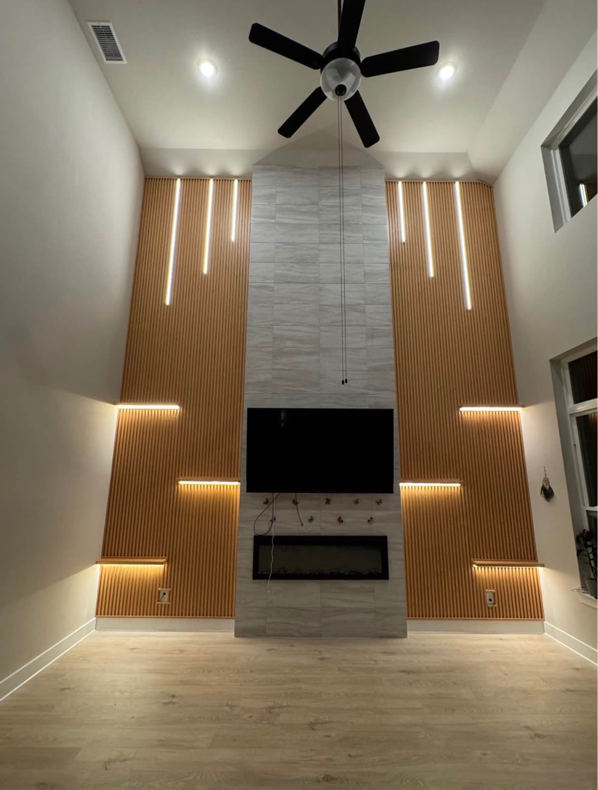 Two-Story Fireplace Wall